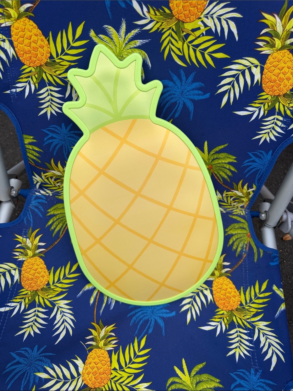 Pineapple Print Beach Chair Cushion - Yellow & Green